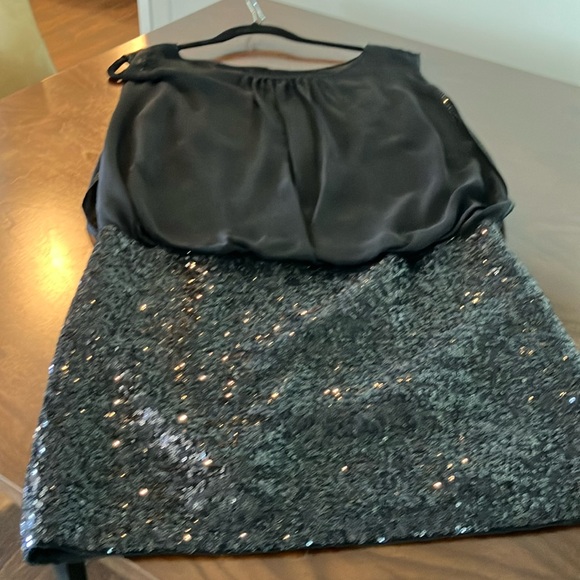 Aidan by Aidan Mattox Dresses & Skirts - Evening dress by Aidan Size 8.Black chiffon top and sequin skirt